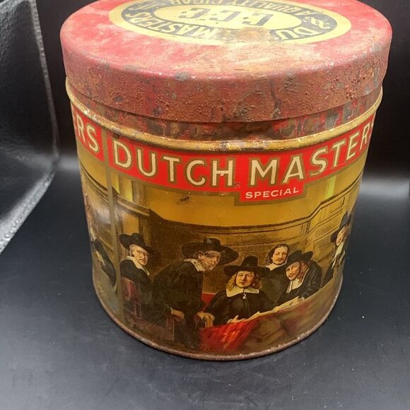 VINTAGE Advertising Empty DUTCH MASTERS SPECIAL Cigar Tin No 6 - Picture 2 of 5